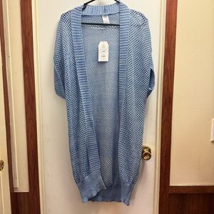 Time and Tru. Blue Women's Knit Cardigan